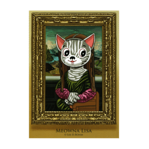 Postcard Meowna Lisa by Lee D. Böhm