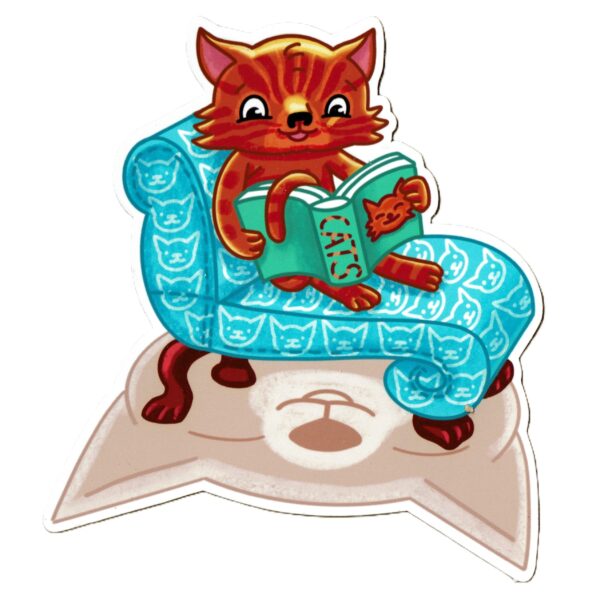 Reading Cat 2_sticker