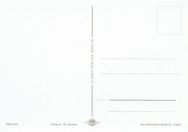 Postcard Werner Klemke backside