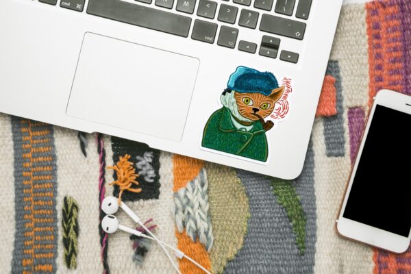 sticker van cat