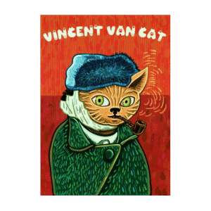 Postcard Vincent van Cat by Lee D. Böhm