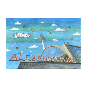 Postcard Berlin Alexanderplatz by Jiska de Waard