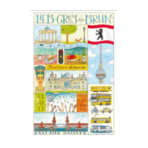 Postcard Liebe Grüße aus Berlin by Jiska de Waard