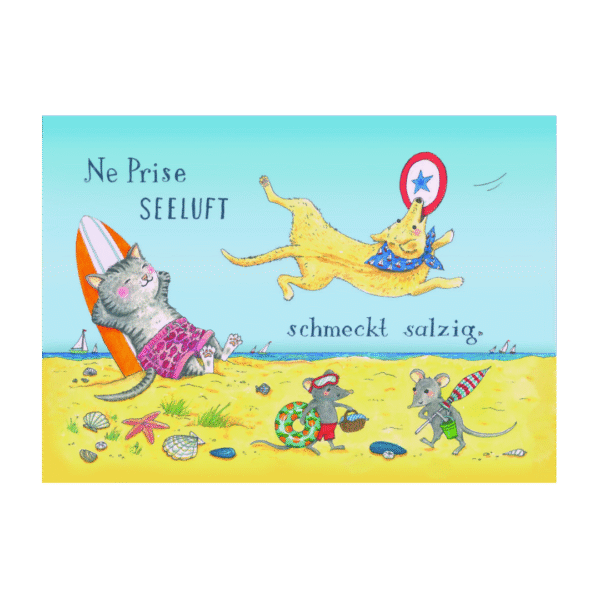 Postcard Ne Prise Seeluft by Jiska de Waard