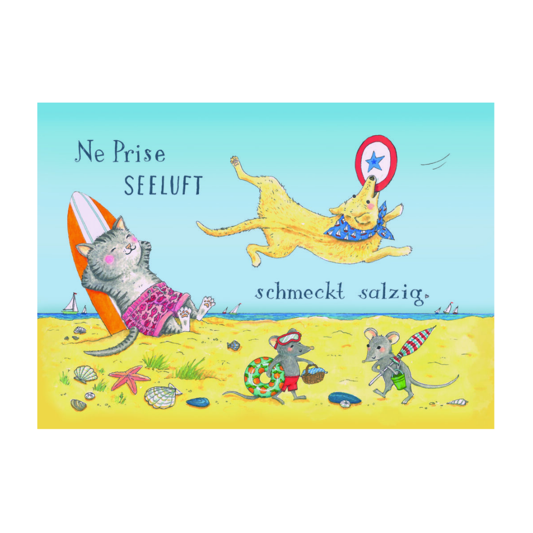 Postcard Ne Prise Seeluft by Jiska de Waard