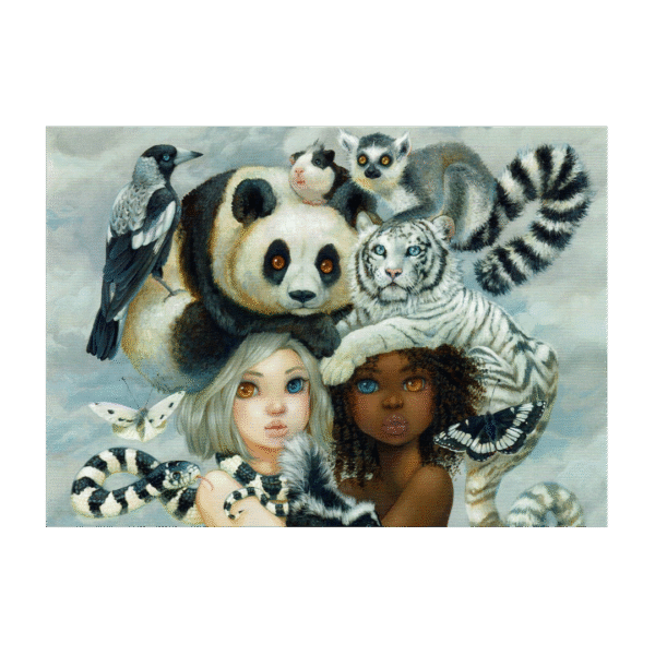 Postcard Artemis and Athena by Camilla d'Errico