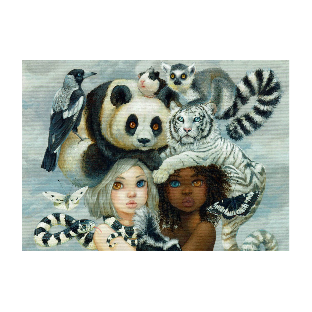 Postcard Artemis and Athena by Camilla d'Errico