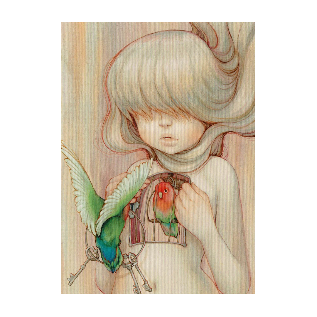 Postcard Caged by Camilla d'Errico