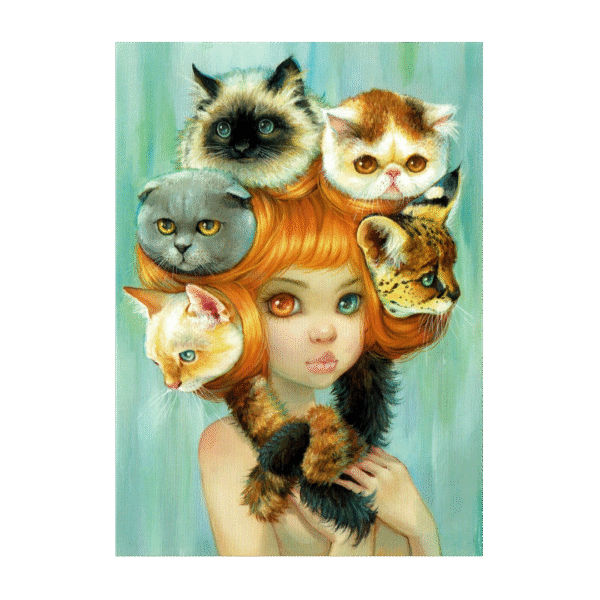 Postcard Catitude by Camilla d'Errico