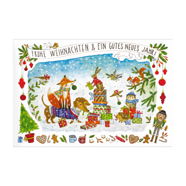 Postcard Gutes Neues Jahr by Jiska de Waard