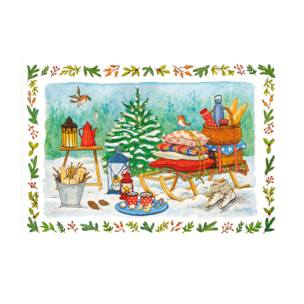 Postcard Frohe Weihnachtsfeier by Jiska de Waard