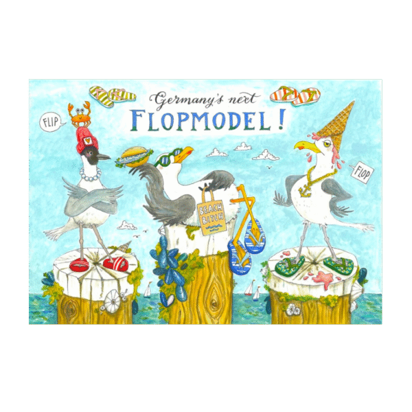 Postcard Germany Next Flopmodel by Jiska de Waard