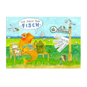 Postcard Ich Mach Nen Fisch by Jiska de Waard