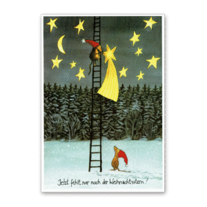 Postcard Weihnachtsstern, Sven Nordqvist
