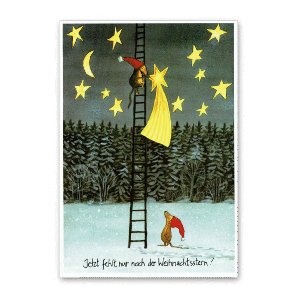 Postcard Weihnachtsstern, Sven Nordqvist