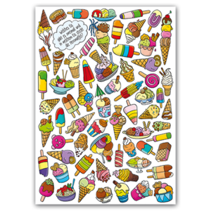 Postcard Welches Eis gibt es zweimal, Charis Bartsch