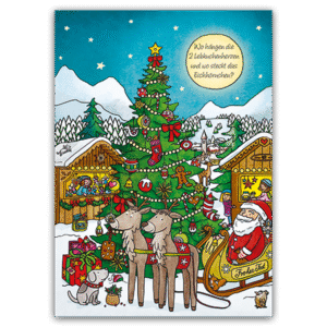 Postcard Wo hängen die 2 Lebkuchenherzen, Charis Bartsch