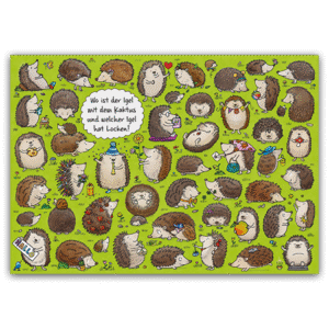 Postcard Wo ist der Igel mit dem Kaktus, Charis Bartsch