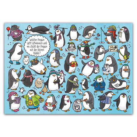 Postcard Welcher Pinguin geht schwimmen, Charis Bartsch
