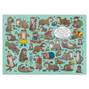 Postcard Welcher Otter hat ein Herz auf dem Fell, Charis Bartsch