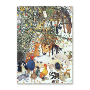 Postcard Menagerie in snow, Pat Scott