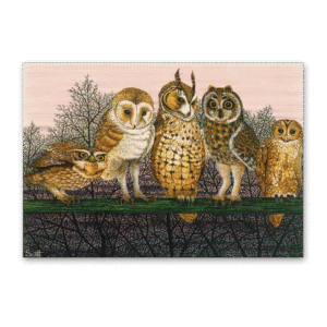 Postcard Owl Talk, Pat Scott