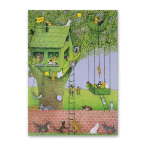 Postcard Cat Tree House, Pat Scott