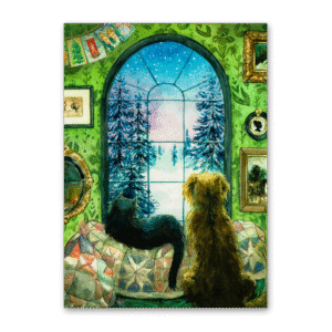 Postcard Home for the Holidays, MogCherie