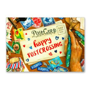 Postcard Happy Postcrossing Desk, MogCherie