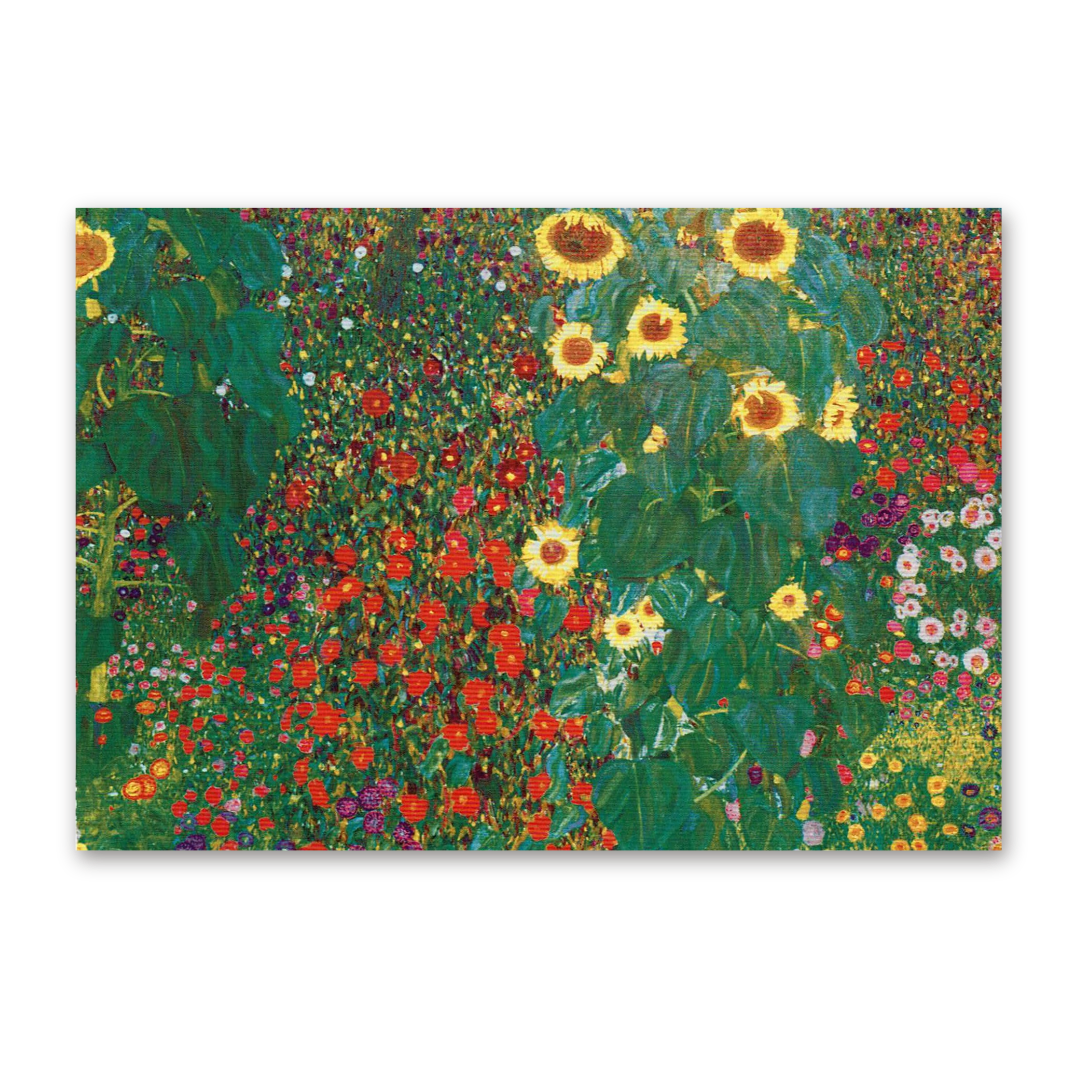 Postcard Garten mit Sonnenblumen, Gustav Klimt