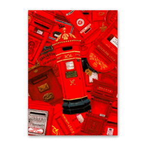 Postcard Red Postboxes of Europe Collage, MogCherie