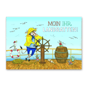 Postcard Moin Ihr Landratten, Jiska de Waard