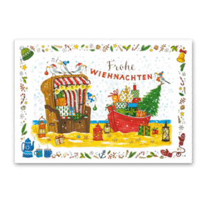 Postcard Weihnachten an der Küste, Jiska de Waard