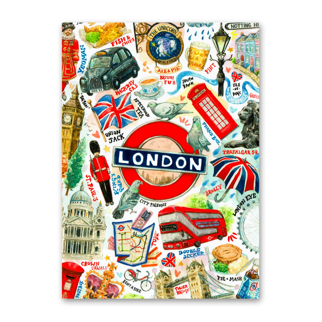 Postcard London Travel Journal, MogCherie