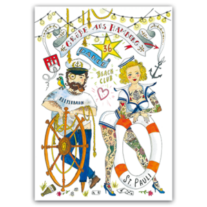 Postcard Grüße aus Hamburg, Jiska de Waard