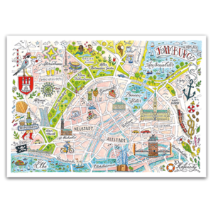 Postcard Moin aus Hamburg, Jiska de Waard