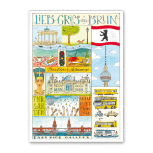 Postcard Liebe Grüße aus Berlin, Jiska de Waard