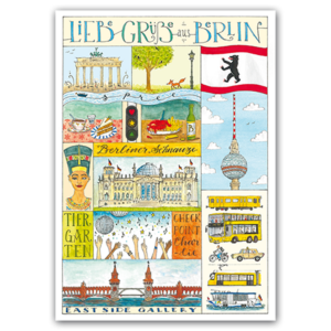 Postcard Liebe Grüße aus Berlin, Jiska de Waard