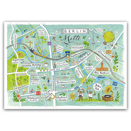 Postcard Berlin Mitte, Jiska de Waard