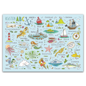 Postcard Küsten-ABC, Jiska de Waard