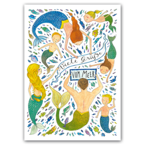 Postcard Viele Grüße vom Meer, Jiska de Waard