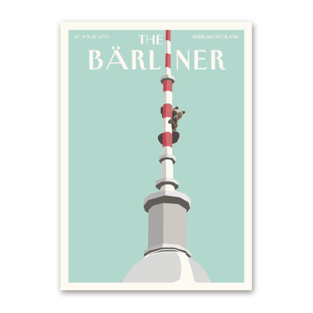 Postcard The Bärliner - Fernsehturm, Cityproducts