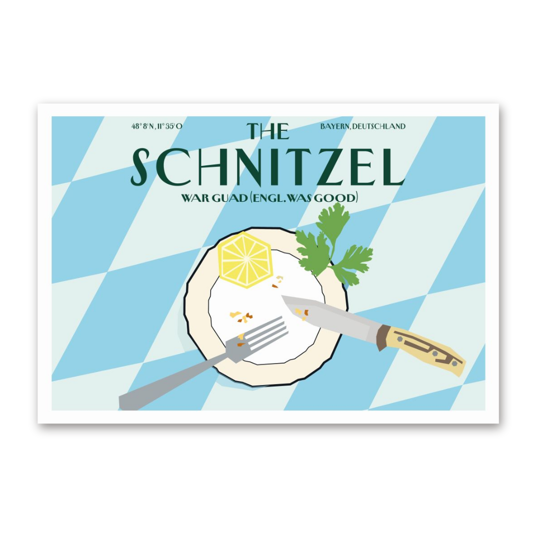 Postcard The Bayer - The Schnitzel, Cityproducts