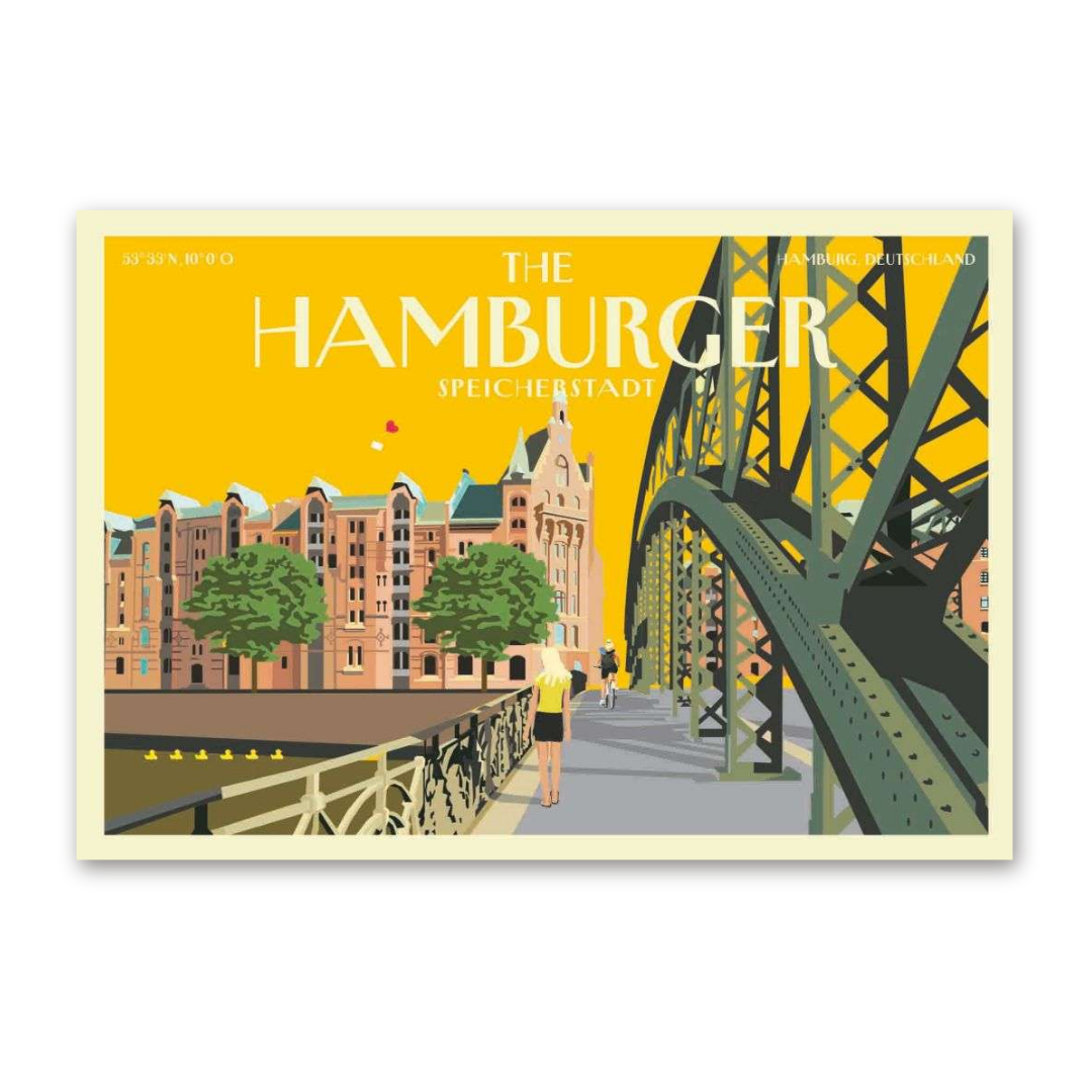 Postcard The Hamburger - Speicherstadt II, Cityproducts