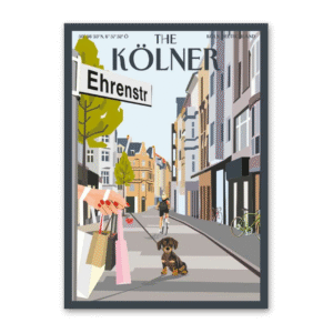 Postcard The Kölner - Dackel auf der Ehrenstraße, Cityproducts