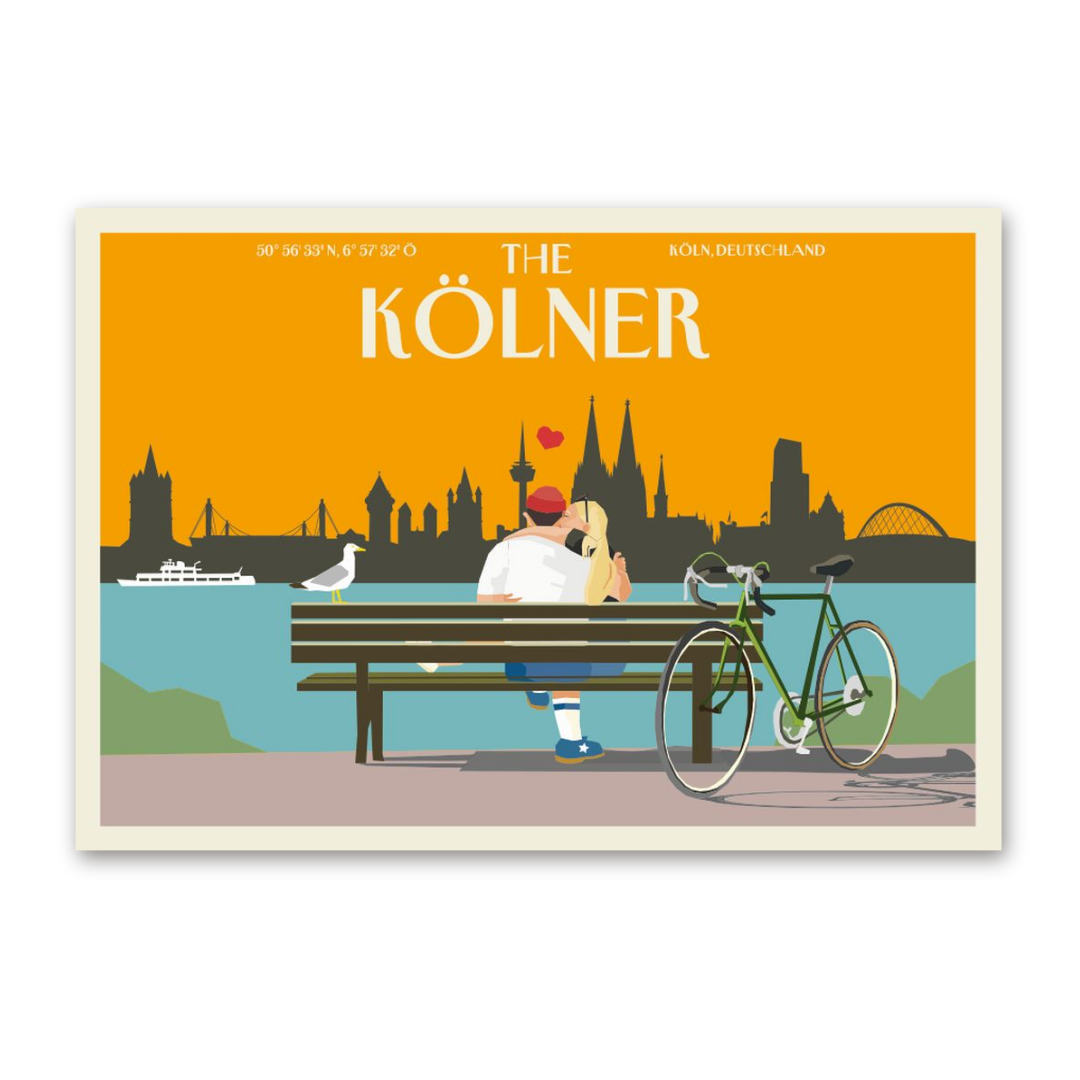 Postcard The Kölner - Pärchen am Rhein, Cityproducts