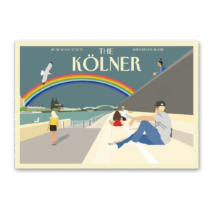 Postcard The Kölner - Regenbogen über dem Rhein, Cityproducts