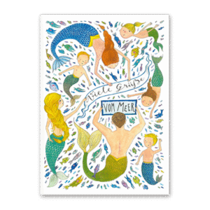 Postcard Viele Grüße vom Meer, Jiska de Waard