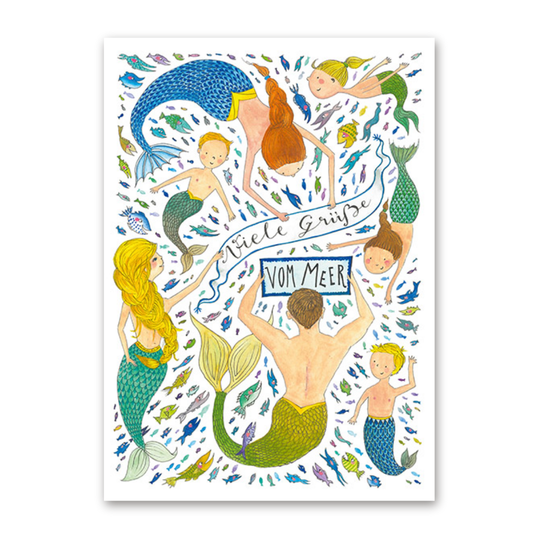 Postcard Viele Grüße vom Meer, Jiska de Waard