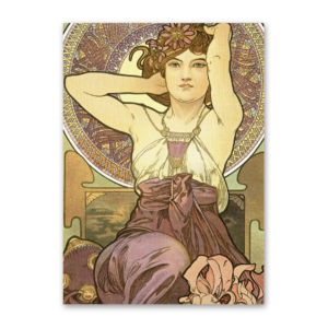 Postcard Die Edelsteine Amethyst, Alfons Mucha